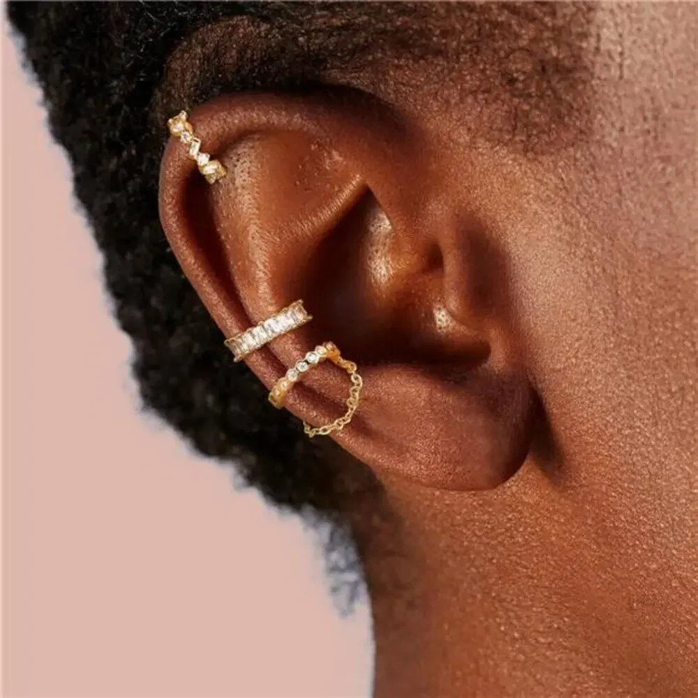 Ear Cuffs Dayana Non-Piercing Earrings for Women Cute Small Clip-On Cartilage
